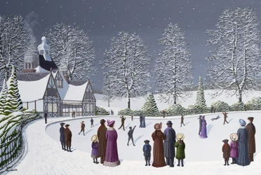 Schlittschuhlaufen im Mondlicht